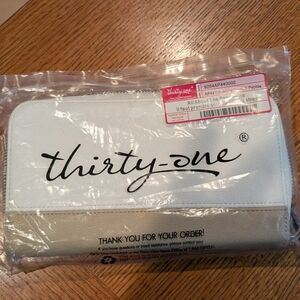 Thirty-One White And Cream Wallet